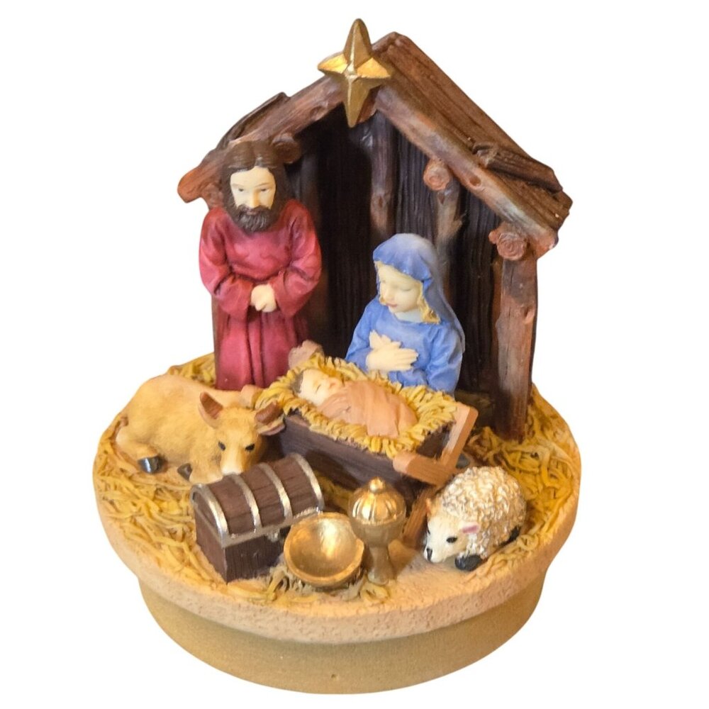 Nativity Candle Topper By Our America Christmas Decoration Baby Jesus Manger
